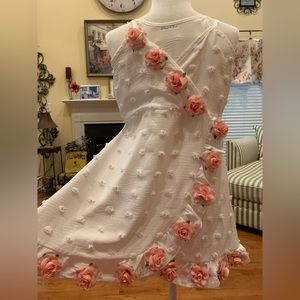 “Whimsical You”! Size little girls 7/8. 3-D roses. Sparkles! Custom made by me.